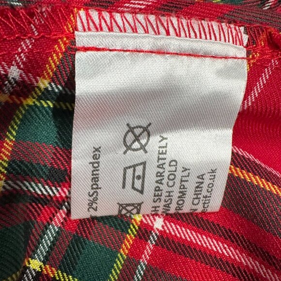 ModCloth Collectif Hi-Low Fit to Flare Red Plaid Sleeveless Dress Size 16 - Picture 6 of 10